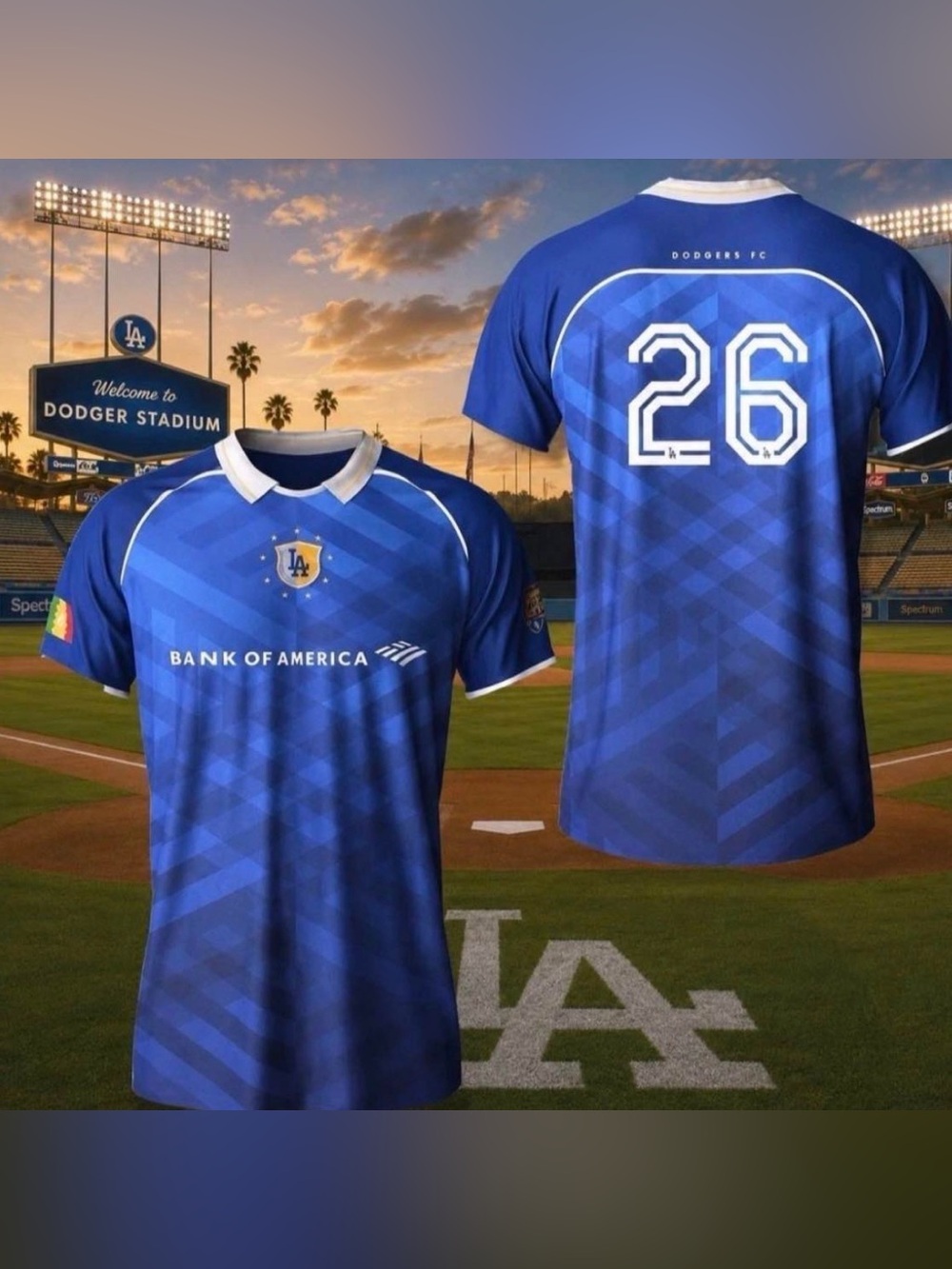 Dodgers FC Men's Royal Blue Short-Sleeve Jersey with Number 26